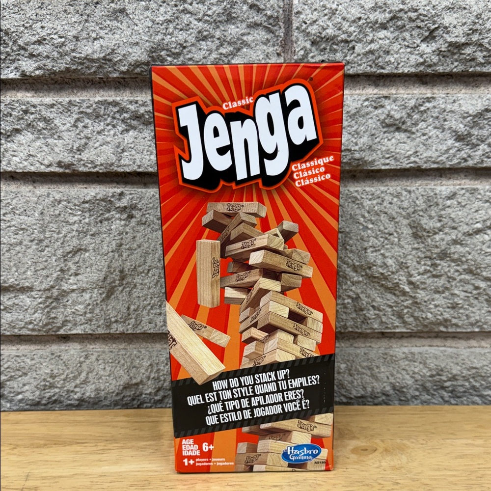 Hasbro Jenga Block Game - Orange Box